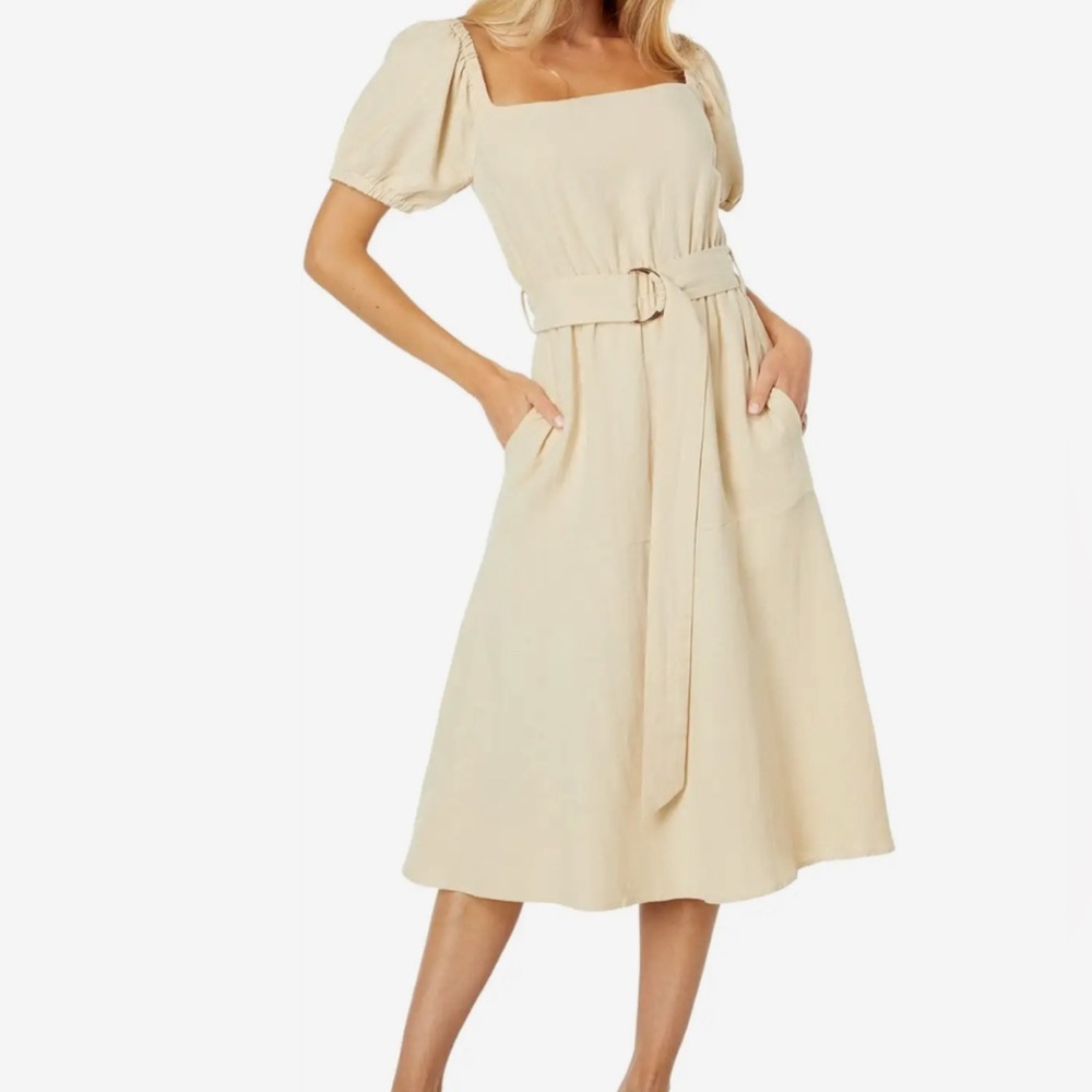 Lost + Wander On Holiday Butter Lace Back Midi Dress Women’s Medium NEW